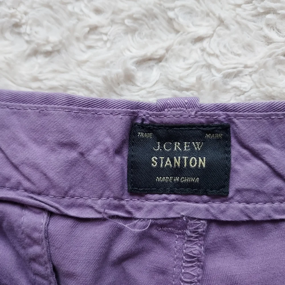 J. Crew Stanton Lavender Chino Flat Front Shorts Preppy Cotton Twill Travel
